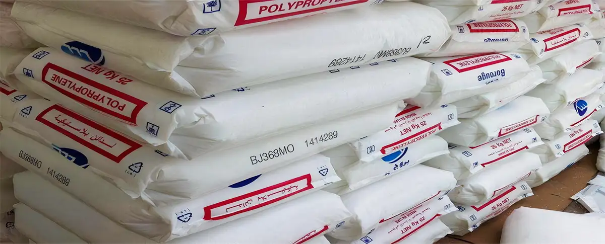 PP grade BJ368MO neatly placed on the pallet