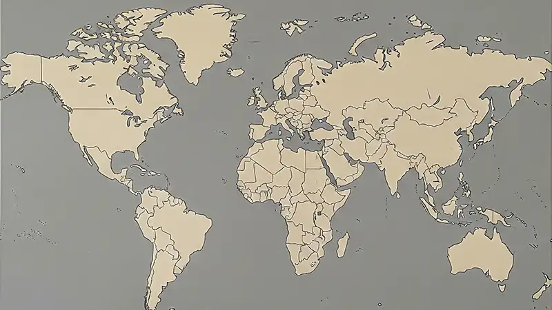 Painting of the world map Geopolitical Factors​