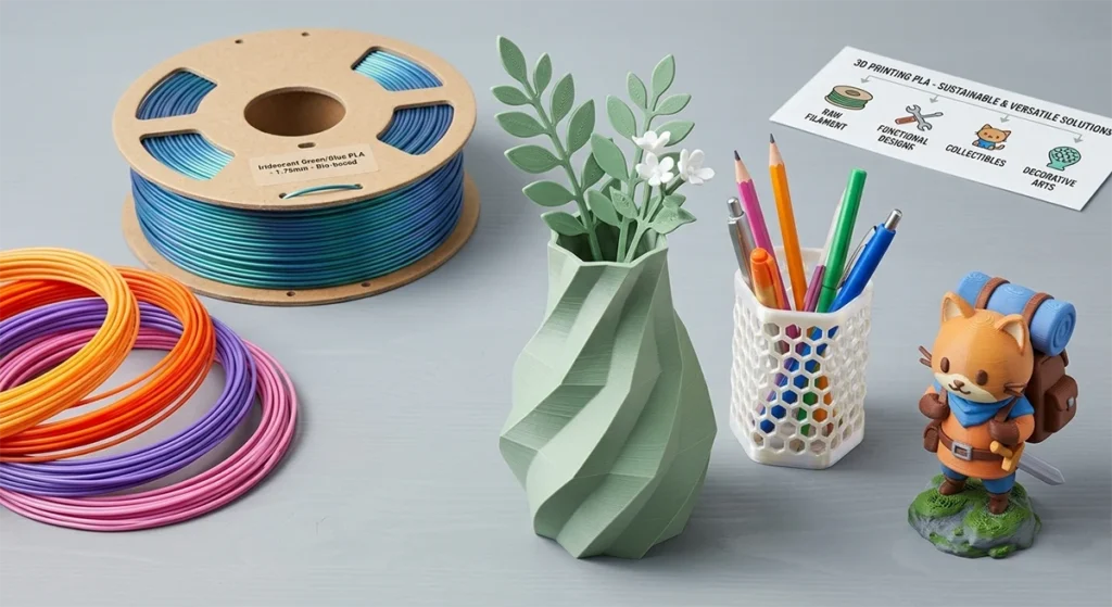 Versatile PLA+ Filament and a Variety of 3D-Printed Creations