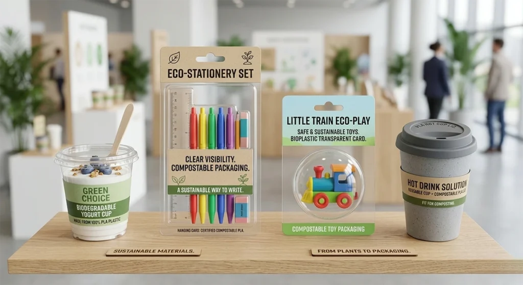 Showcase of Compostable and Bio-based PLA Goods