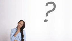 Contemplative Figure with a Question Mark 