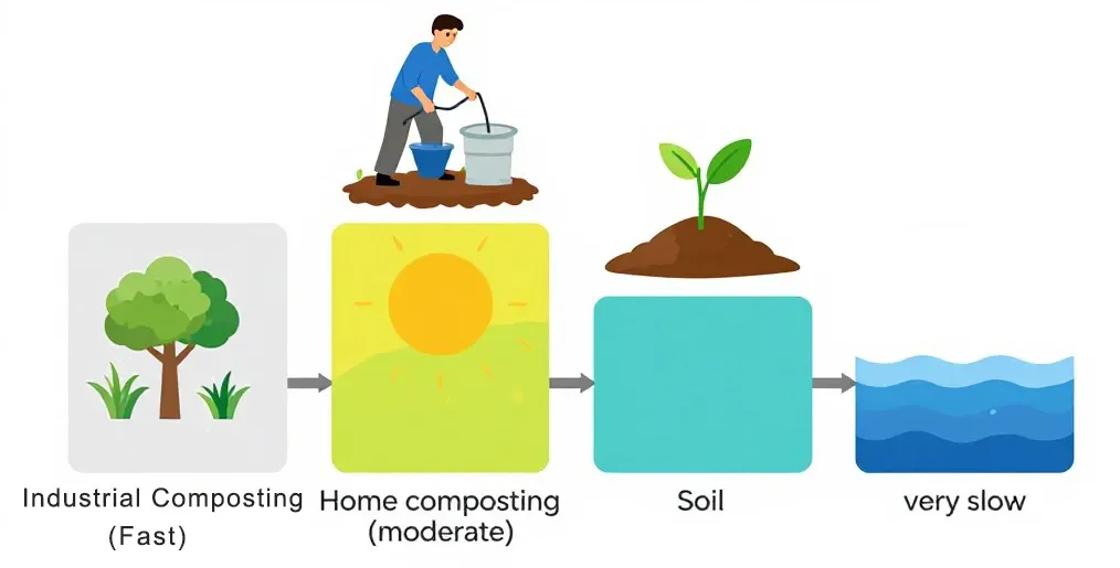 Comparative Biodegradability of PLA in Different Environments