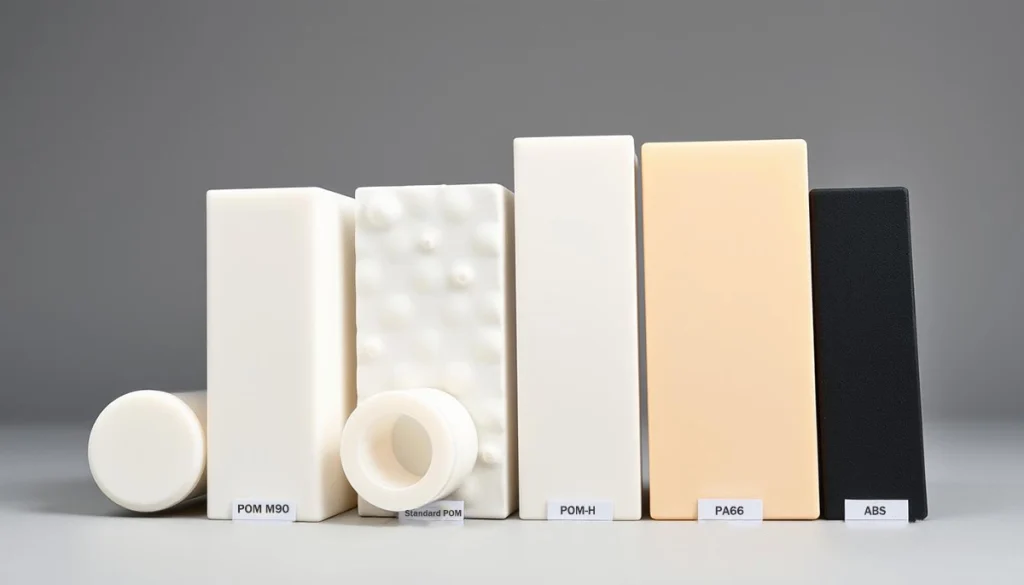 Visual Differences Between POM Homopolymer, POM Copolymer, PA66, and ABS