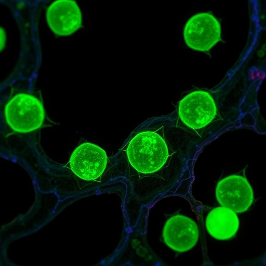 Cartilage cells growing on a Medical-Grade Polycaprolactone (PCL) scaffold