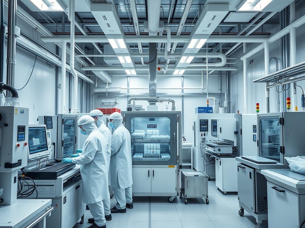 Cleanroom manufacturing facility for medical-grade PLLA (Poly-L-lactic acid) production