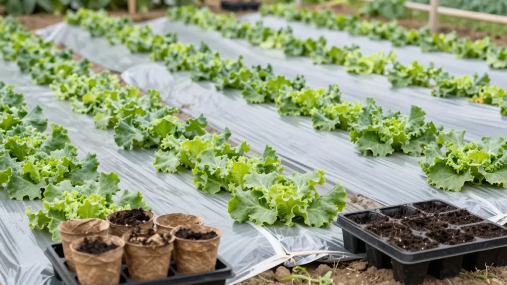 Sustainable Agricultural Practices with PLA Mulch and Seedling Trays