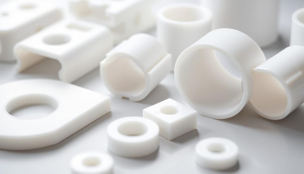 Thin-wall POM M90 components showing precision molding capabilities