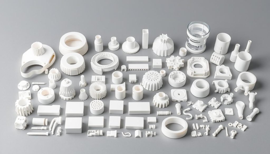 Various POM M90 applications across automotive, electronics, and medical industries