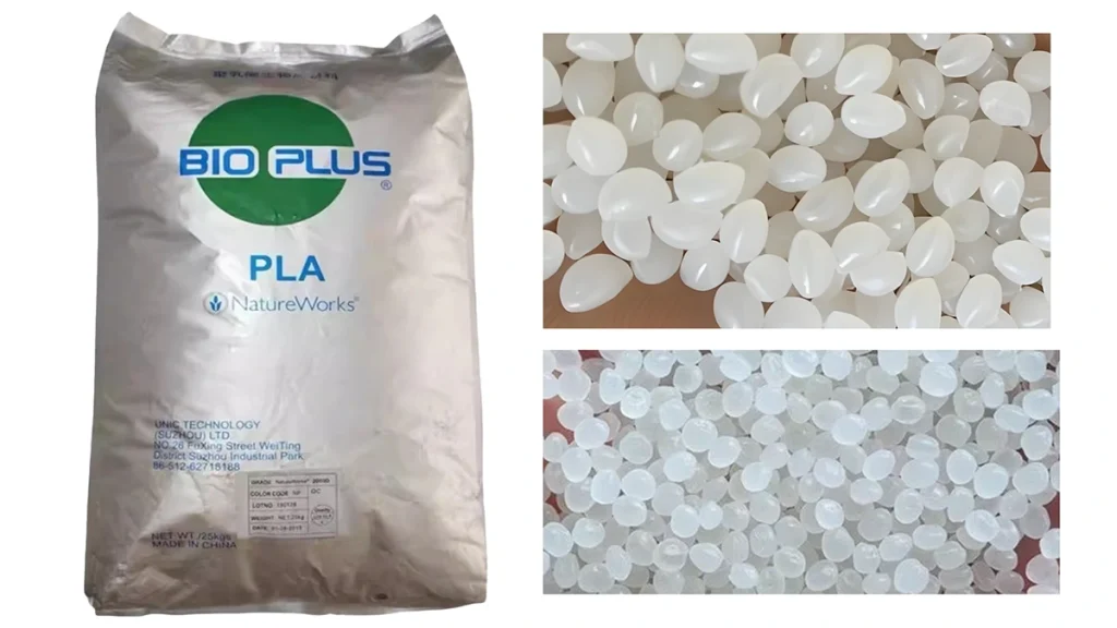 NatureWorks PLA Resin Packaging and Pellet Appearance