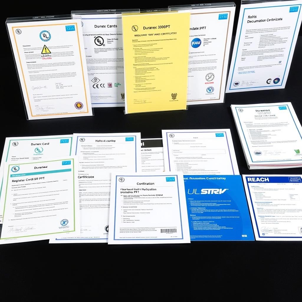 Regulatory compliance certifications for Duranex 3300 PBT