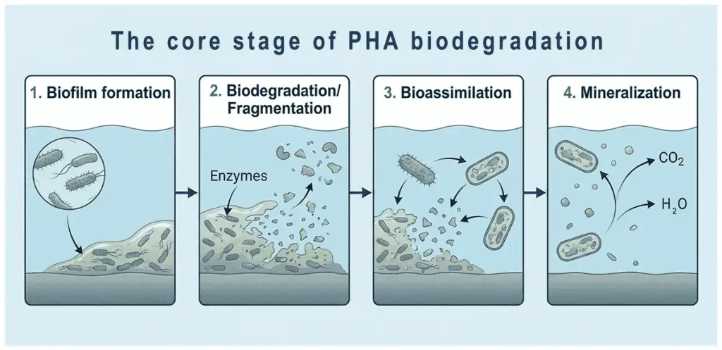 Process Flowchart of Microbial PHA Degradation