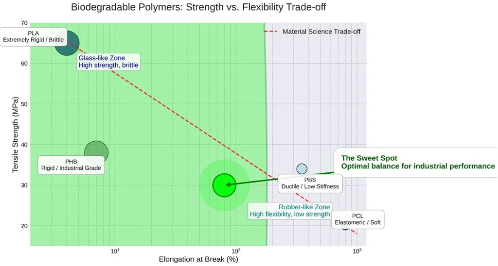 The Sweet Spot in Biopolymer Performance: PHBV's Optimal Strength-Flexibility Trade-off