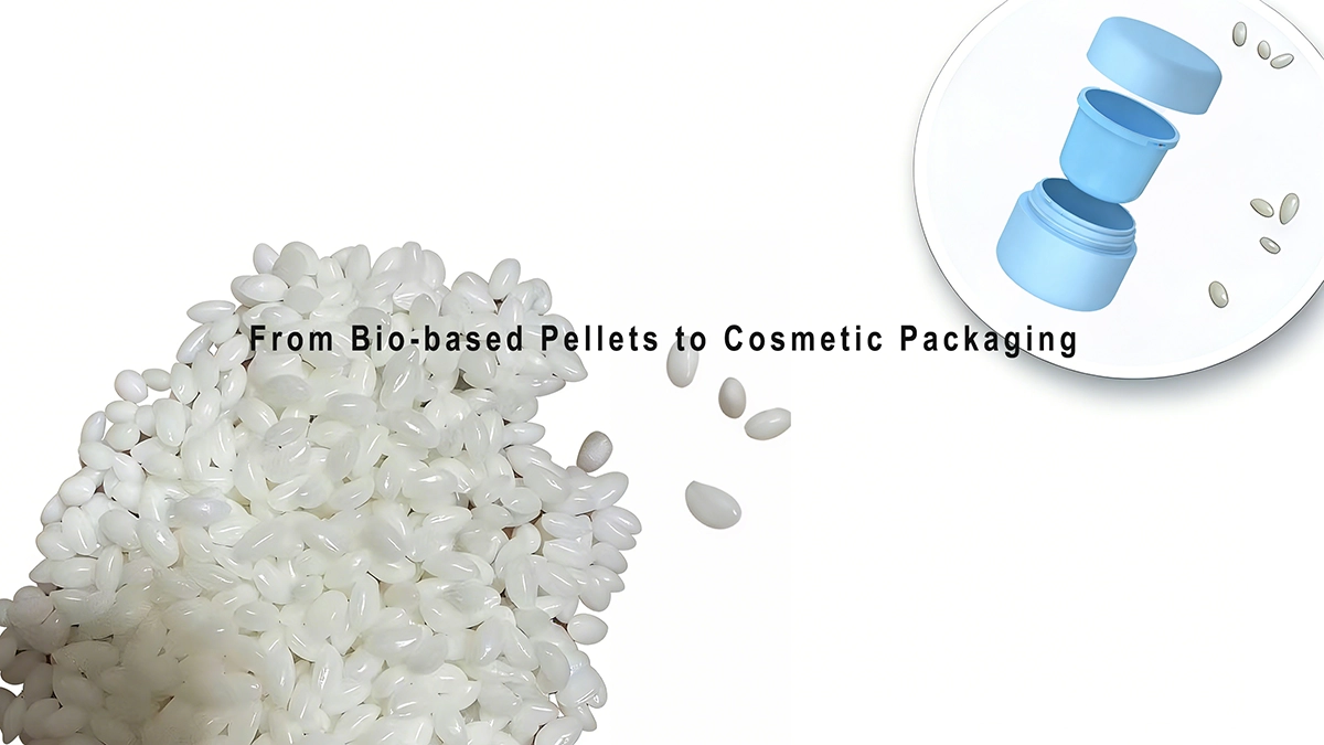 Bio-based Pellets Transforming into Sustainable Cosmetic Jars