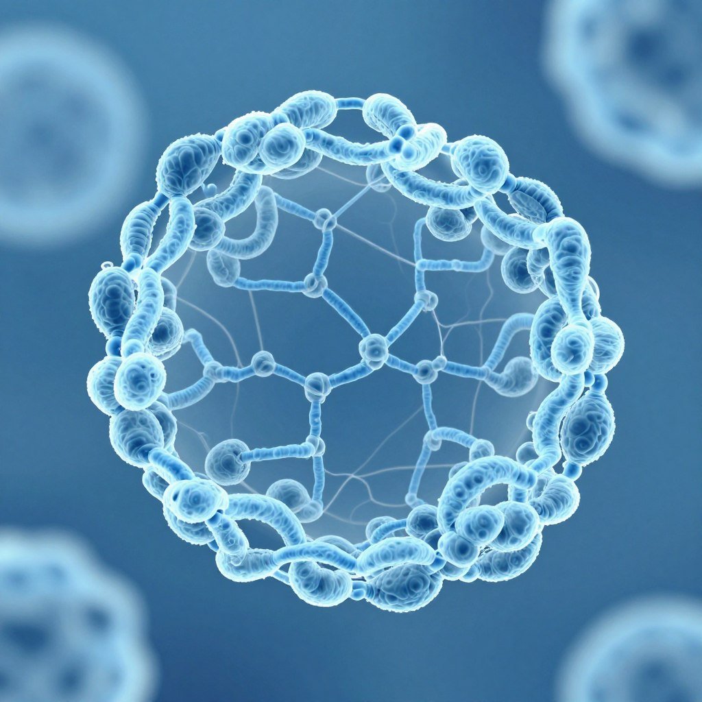 Microscopic view of PHB polymer structure showing its crystalline arrangement