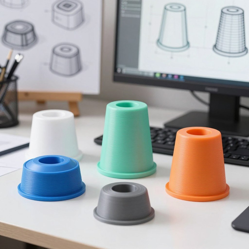 PHA filament used in product design prototypes showing detailed models