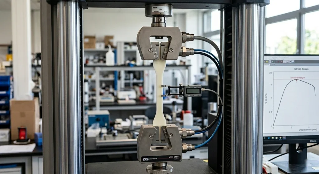 pbt plastic dogbone specimen tensile strength test