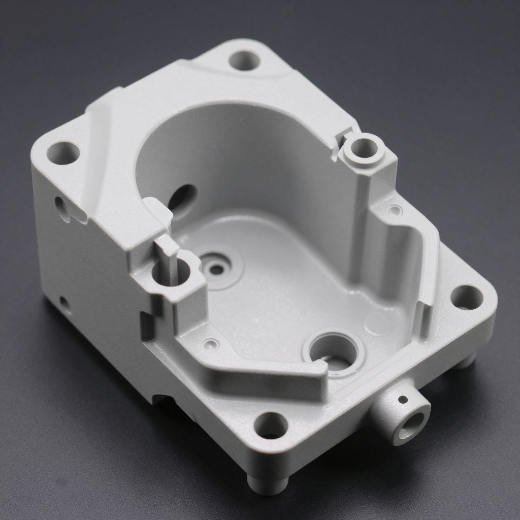 Electronic housing component manufactured with PBT alternative material