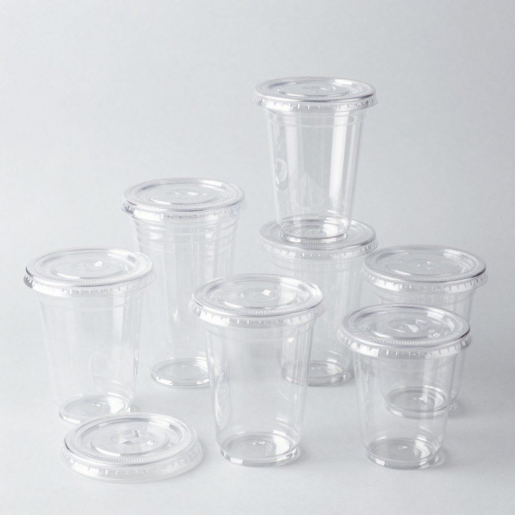 Food Grade PLA drink cups and lids for cold beverages