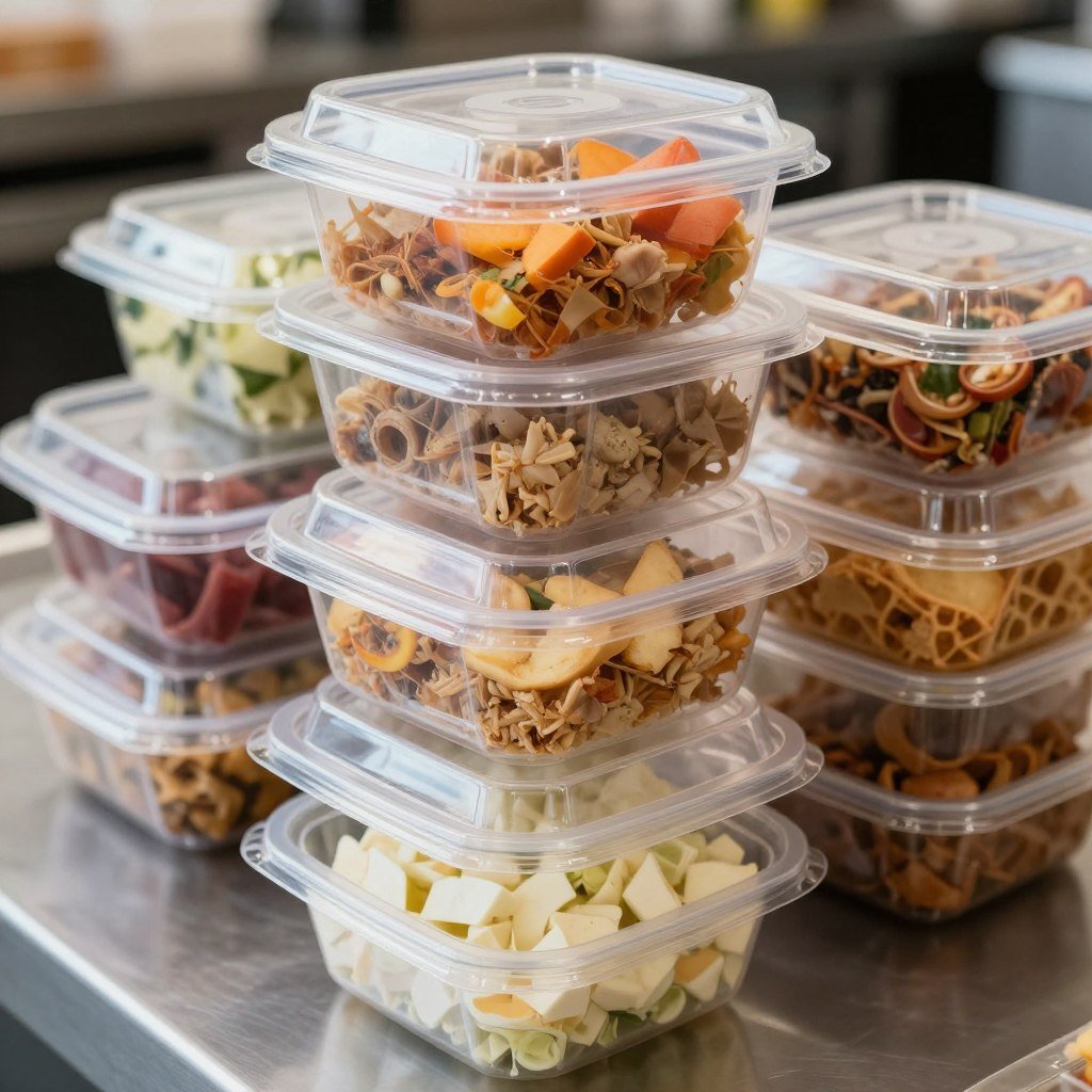 Food Grade PLA takeaway containers for restaurant food