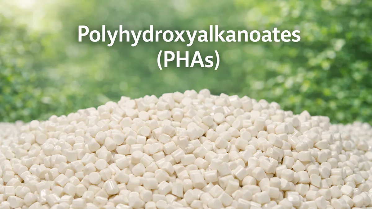 Showcasing PHA plastic resin granules