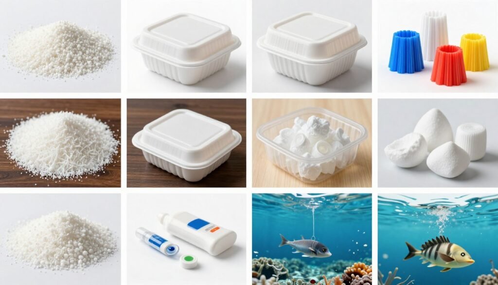 Real-world applications of different bioplastics in various industries