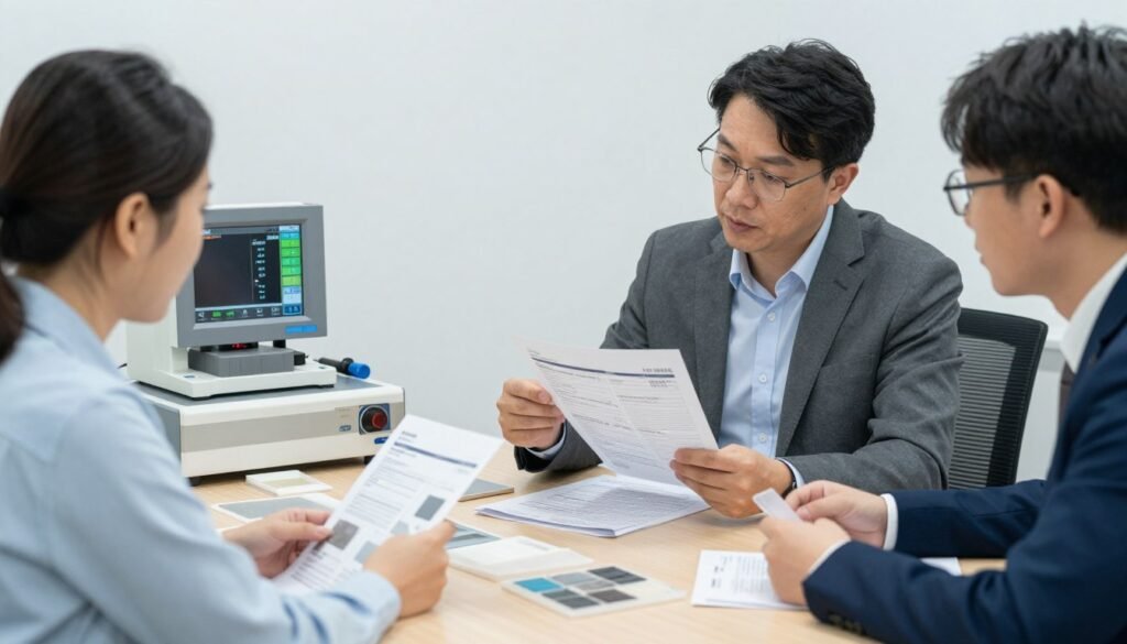 Technical consultation session for biodegradable plastic material selection