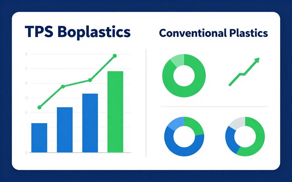 Cost comparison chart TPS versus conventional plastics economics