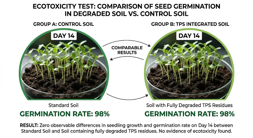 Seed Germination Rate Comparison: Control Soil vs. Degraded TPS Mulch Soil