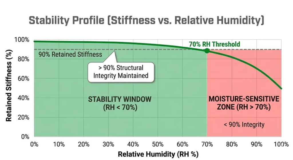 TPS Moisture Stability Window Chart