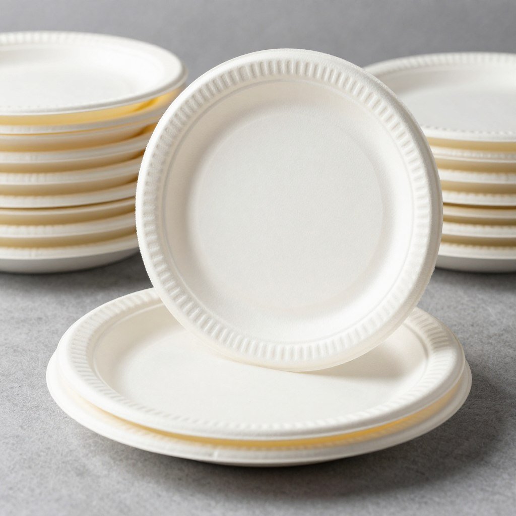 PHA coated paper plates and food service containers