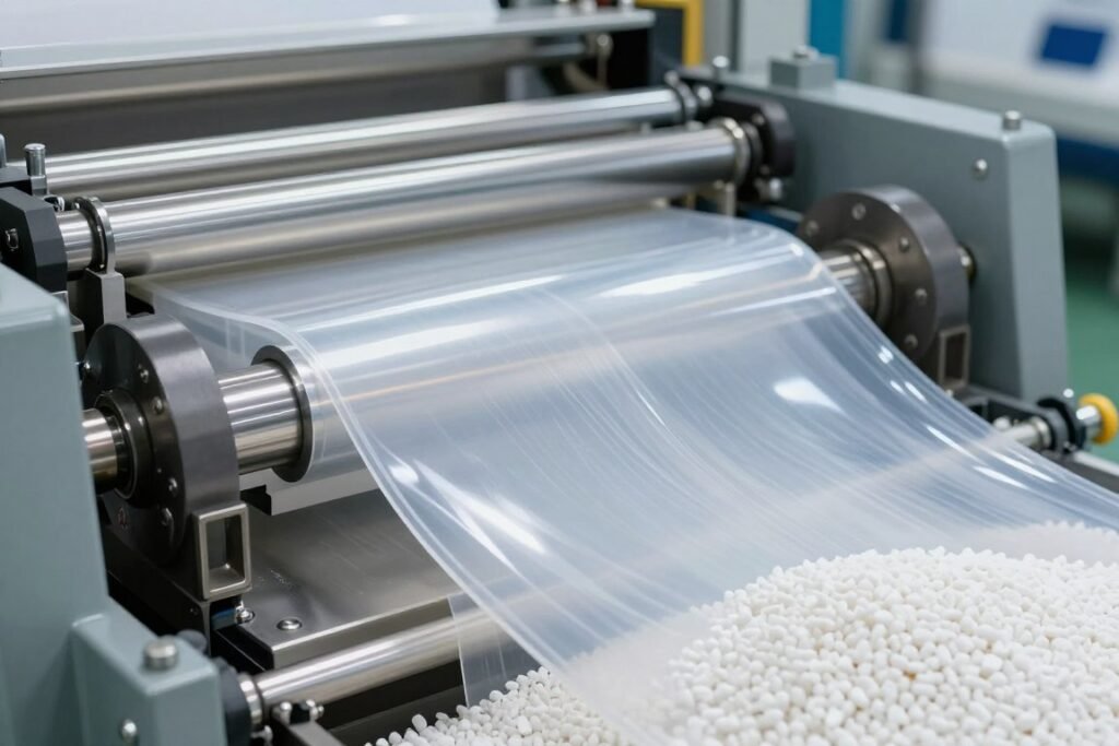 PHA film extrusion process in manufacturing