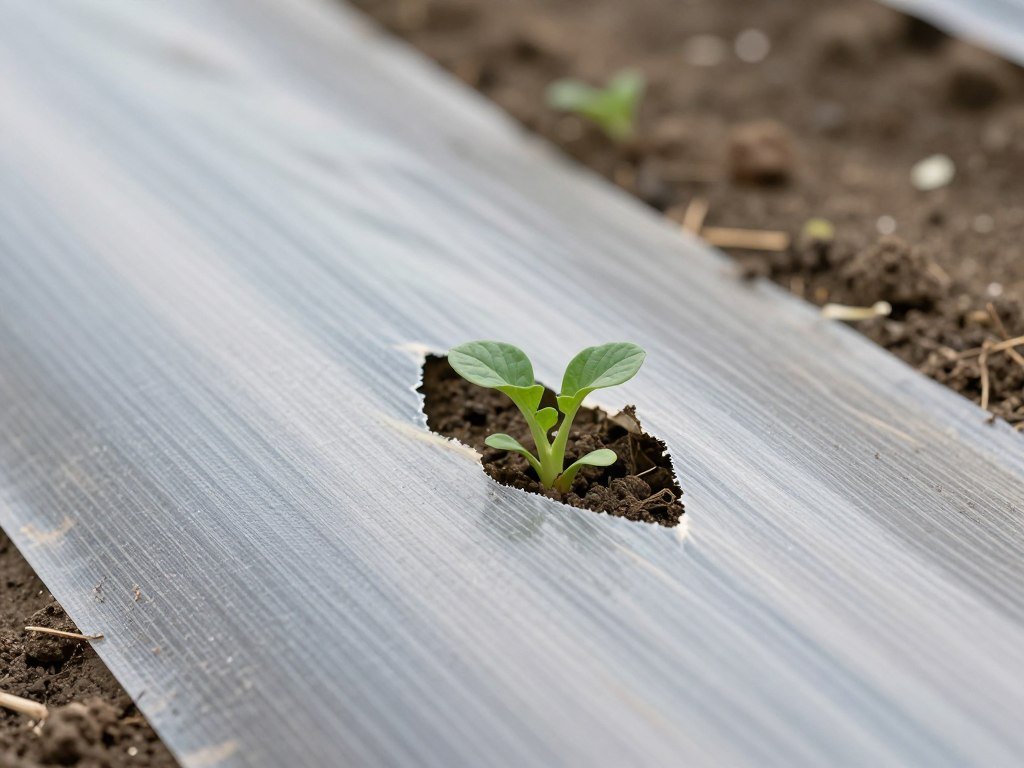 PLA biodegradable mulch film close-up