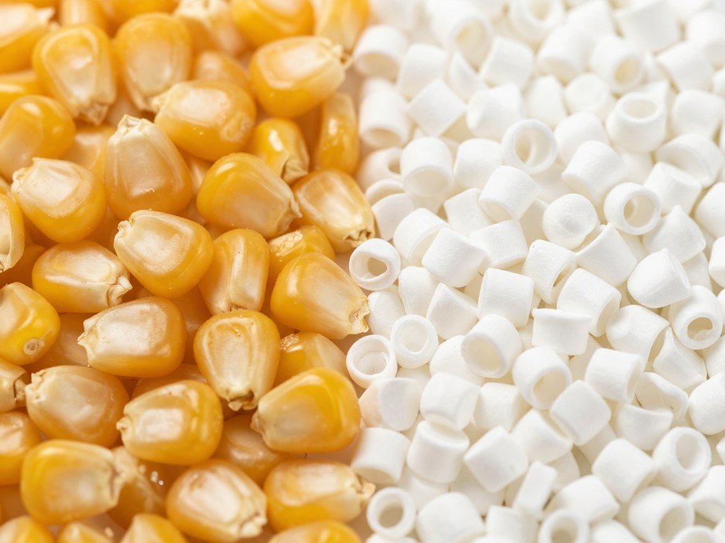 PLA bioplastic polymer derived from corn starch