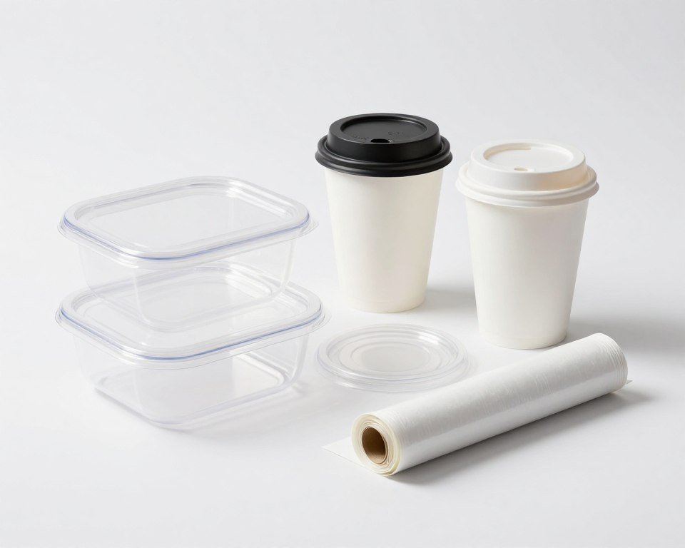 PLA packaging products including clear containers and films