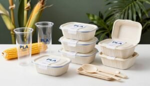 PLA packaging products including cups and containers made from renewable resources