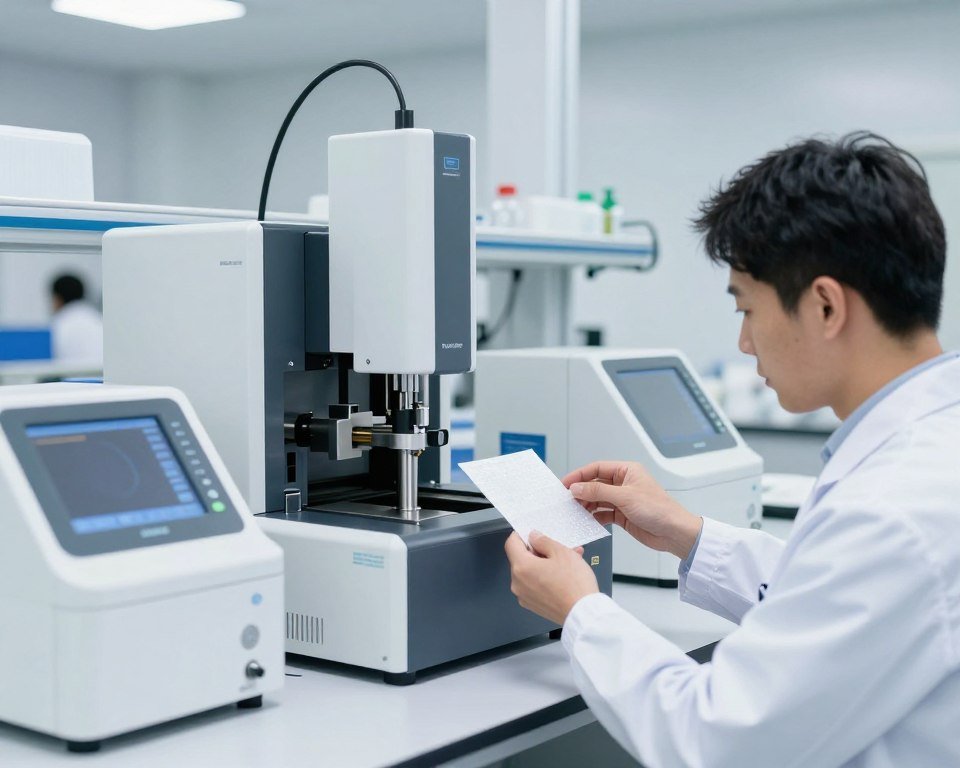Quality control laboratory testing modified PLA materials