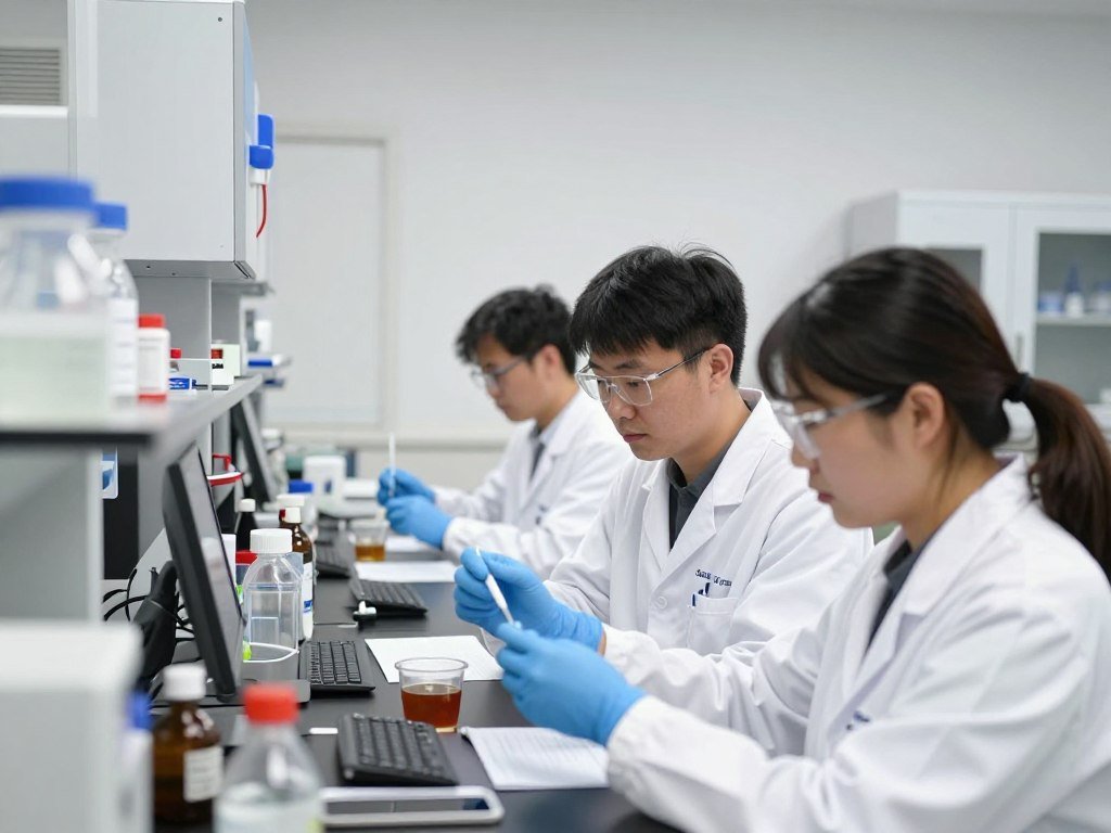 SalesPlastics technical team conducting PHA coating research and development