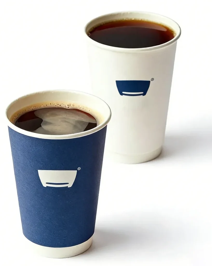 Coffee cups featuring a PHA-based water-based barrier coating present an eco-friendly alternative to traditional disposable cups with plastic linings.
