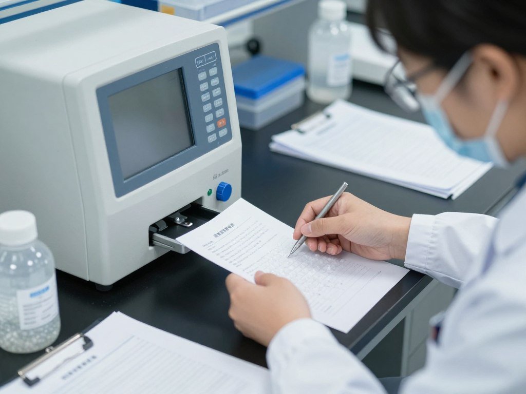 quality control testing of bioplastic pellet samples