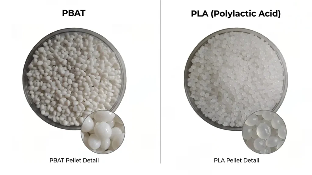 Comparison of PLA and PBAT Biodegradable Plastics