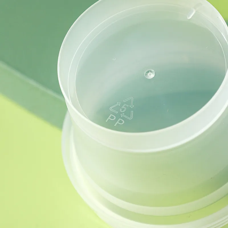 Polypropylene Disposable Packaging Box Showing the Resins #5 Recycling Symbol and PP Label.