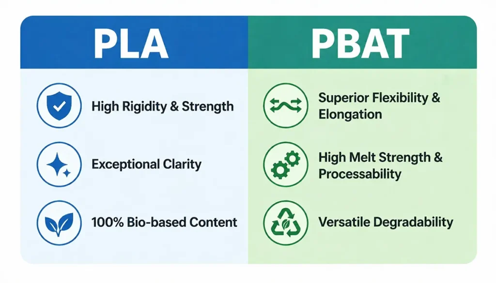 PLA vs PBAT: Key Material Properties Comparison