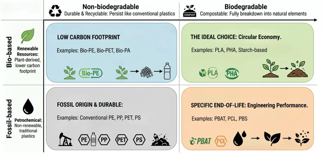 Bioplastics 2x2 Classification Guide