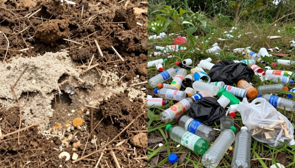biodegradable plastic decomposition versus traditional plastic persistence in environment