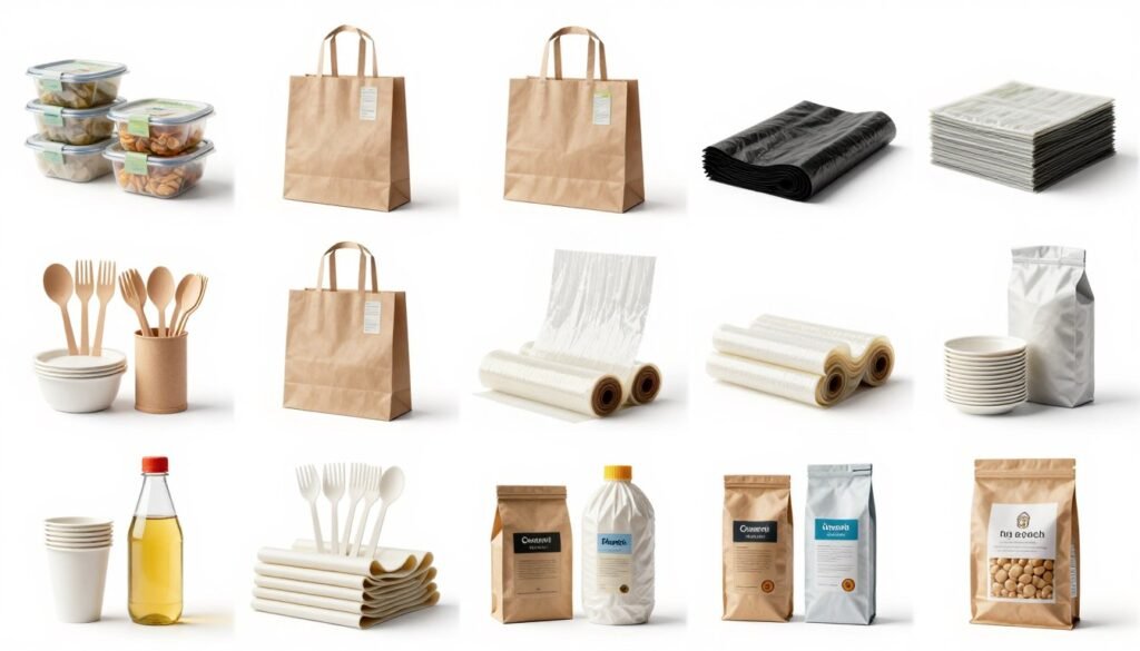 diverse applications of thermoplastic starch and traditional plastics across sectors