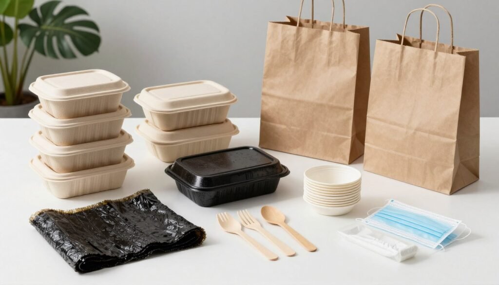 various biodegradable plastic products including packaging and agricultural applications