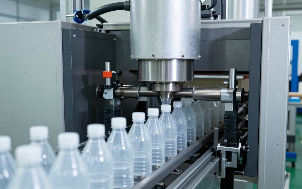 Blow molding production line creating bottles from SABIC HDPE resin