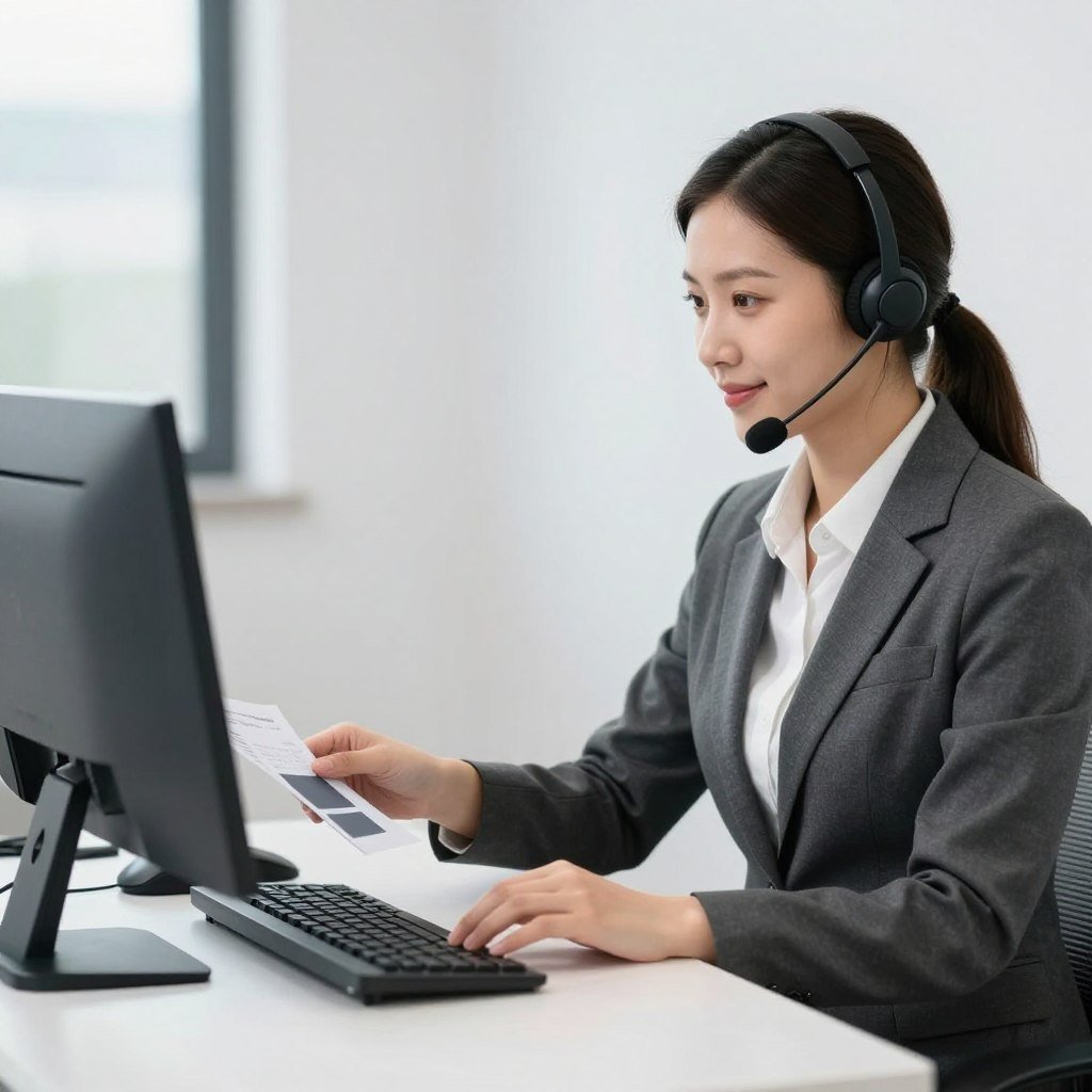 Customer service representative assisting with SABIC PE grade selection and quote preparation