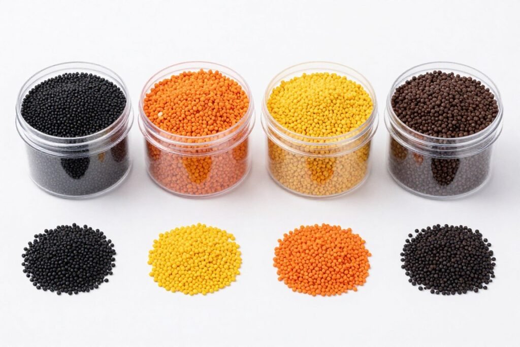 Different grades of PC ABS Alloy pellets comparison