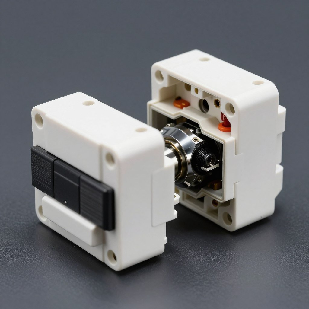 Electrical switch assemblies with PBT housings